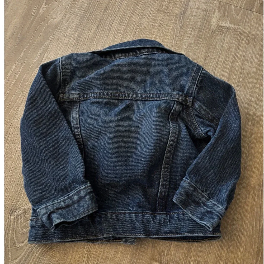 Old Navy‎ Toddler Boys Girls Denim Trucker Jacket Dark Wash Blue 18-24 Months